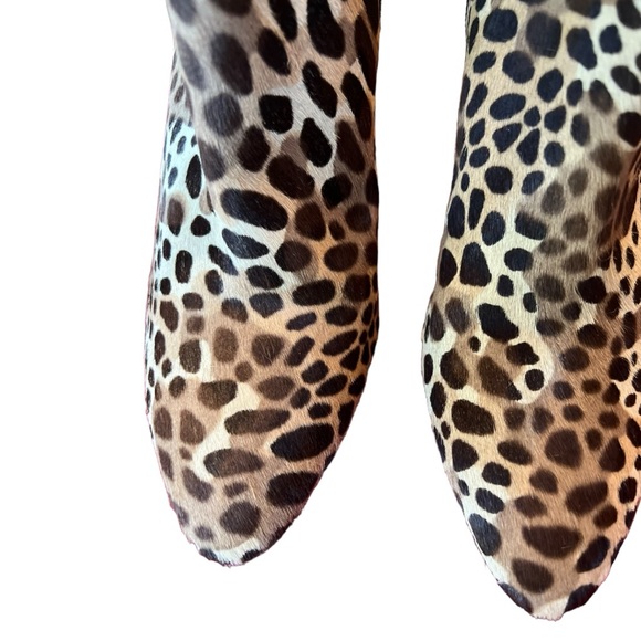 Christian Louboutin SO ELEONOR 85 Leopard Pony Ankle Bootie Heels Boots Sz 38.5 - Picture 12 of 15